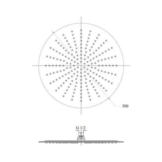 Лейка для верхнего душа Lidz (CRM)-51 10 103 30