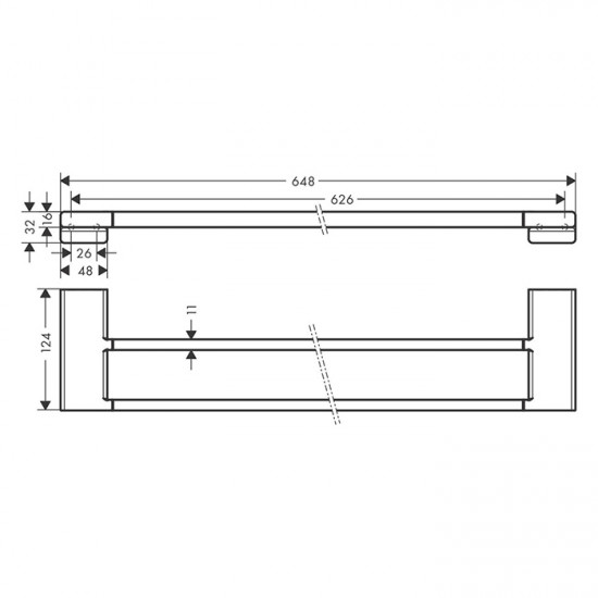 Держатель для полотенец Hansgrohe AddStoris 41743000