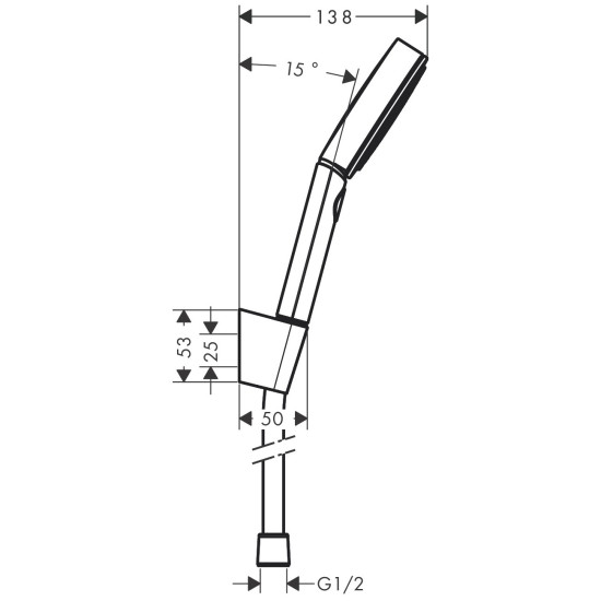 Душевой гарнитур Hansgrohe Pulsify Select Relaxation 105 3jet 24303670 черный матовый