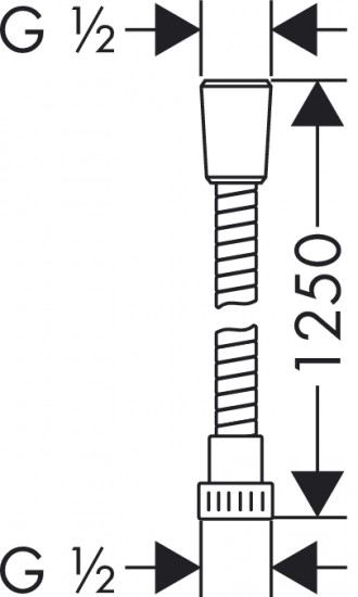 Душевой шланг Hansgrohe Metaflex 28262000