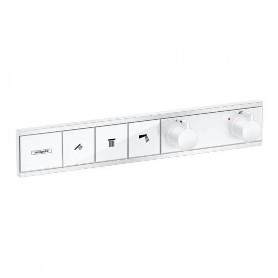 Смеситель термостатический скрытого монтажа для душа Hansgrohe Rainfinity 15381700 белый матовый