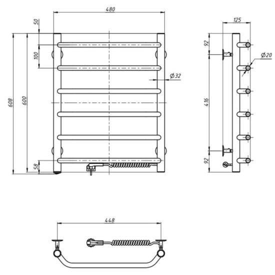 Рушникосушарка Navin Блюз 480x600 10-006020-4860