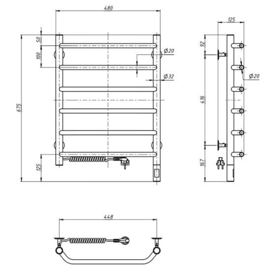 Полотенцесушитель Navin Блюз 480x600 10-006133-4860