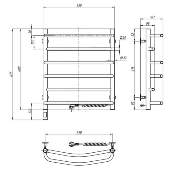 Рушникосушарка Navin Омега 530x600 10-015033-5360