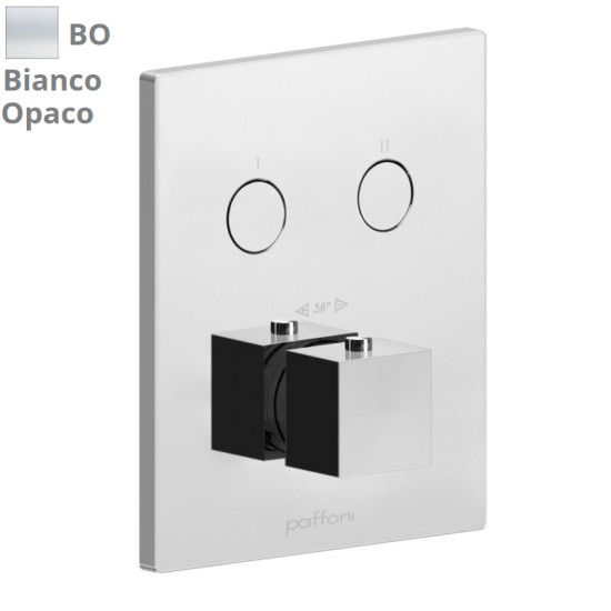Смеситель термостатический скрытого монтажа для душа Paffoni Compact box Bianco Opaco (CPT518BO)