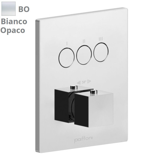 Смеситель термостатический скрытого монтажа для душа Paffoni Compact box Bianco Opaco (CPT519BO)