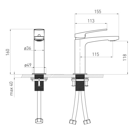 Змішувач для раковини Volle Cante 1512.011102