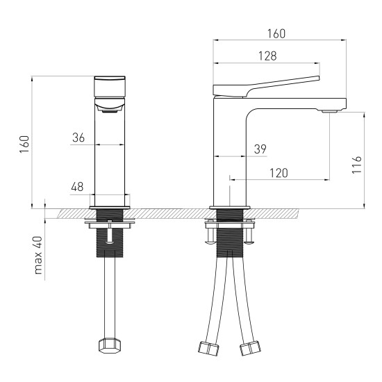 Змішувач для раковини Volle Solo 1510.011101