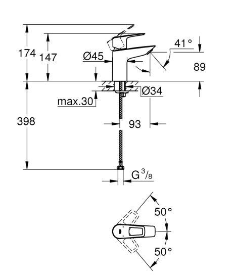 Змішувач для раковини Grohe BauLoop New 23337001