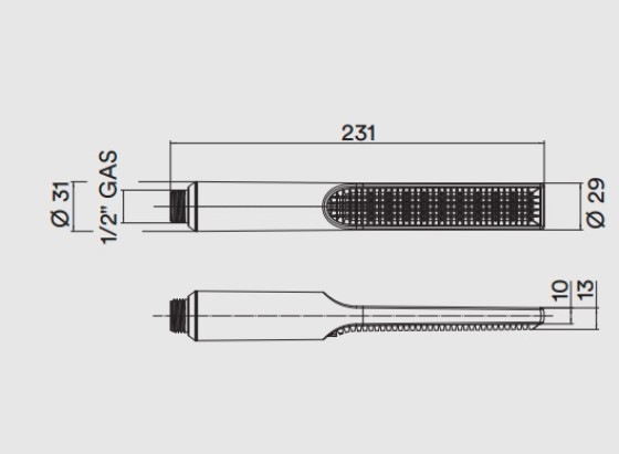 Лійка для ручного душу Bossini APICE SLIM хром (B00910000030005)