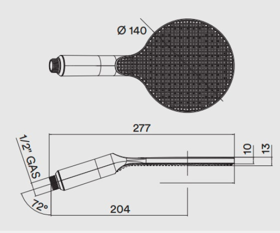 Лейка для ручного душа Bossini APICE хром (B00900000030005)