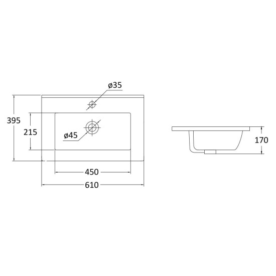 Комплект мебели для ванной RJ ATLANT RJ02600WH