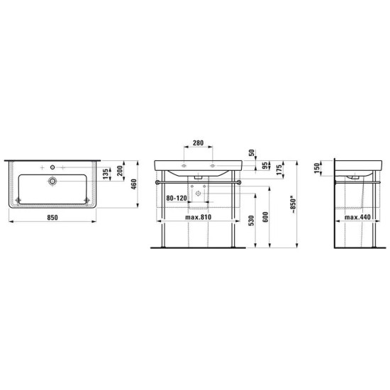 Раковина Laufen Pro S H8139650001041