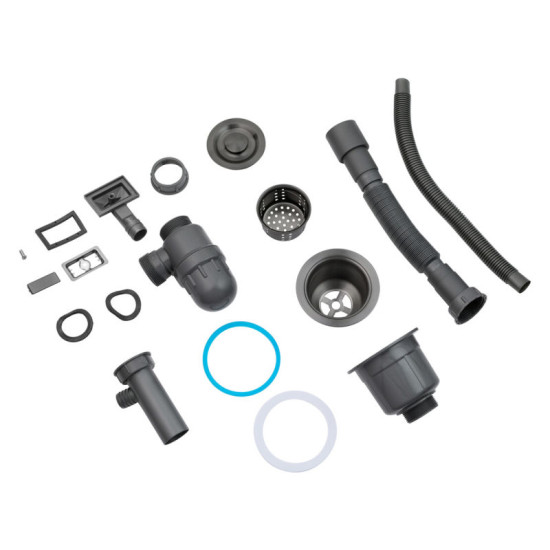 Кухонна мийка Kroner KRP PVD Schwarze-5843HM (CV022794)