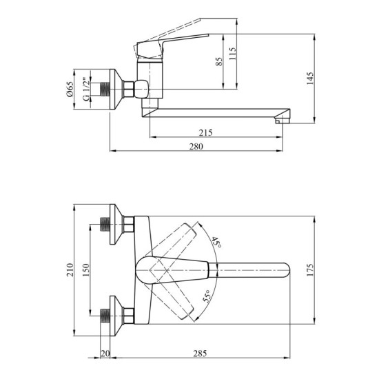 Кухонный смеситель Kroner KRP Brocken-C040 (CV023597)