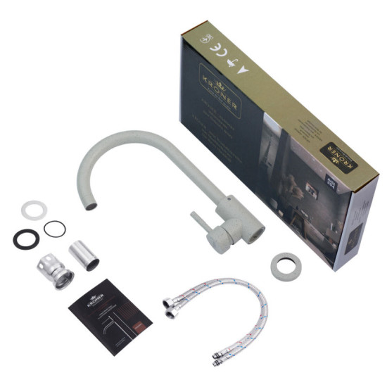 Кухонный смеситель Kroner KRP Edelstahl Klassisch-GRA035 (CV023005)
