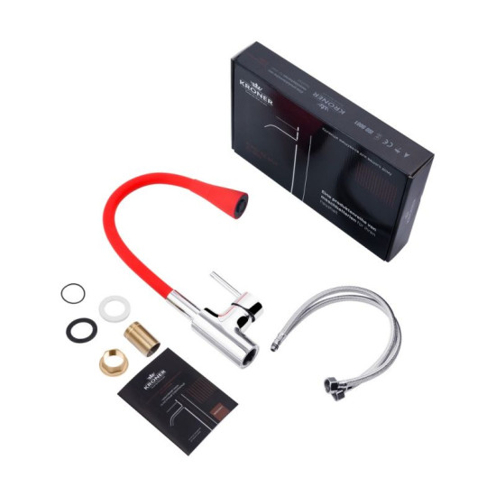 Кухонный смеситель Kroner KRP Kuche-C031RED (CV024337)