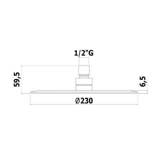 Лейка для верхнего душа Paffoni Bahamas ZSOF093CR хром