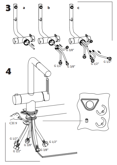 Кухонний змішувач Paffoni Ringo чорний RIN295NO-MET