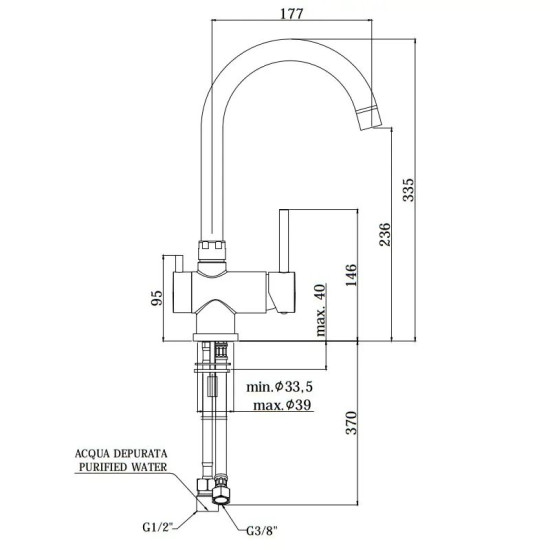 Кухонний змішувач Paffoni Stick хром SK190CR 3VIE
