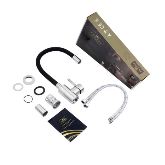 Кухонный смеситель Kroner KRP Edelstahl Klassisch-ESG035BLK (CV024353)