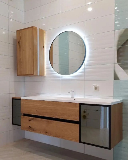 Тумба с умывальником Fancy Marble (Буль-Буль) Meloria R шпон