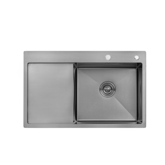 Кухонная мойка Kroner KRP PVD Schwarze-7849RHM (CV025279)