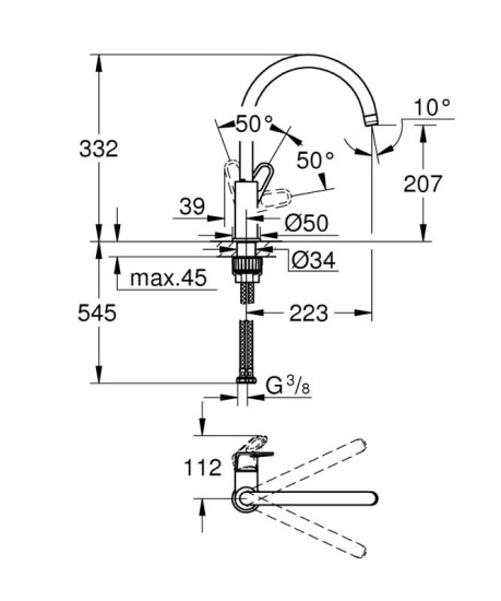 Кухонний змішувач Grohe Start Flow 31555001