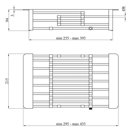 Корзина раздвижная Kroner KRP Trocken-024 CV026278