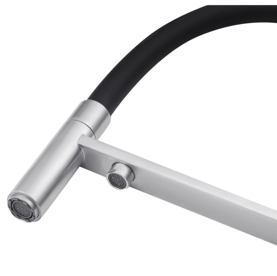 Кухонний змішувач із підключенням до фільтра Kroner KRP Edelstahl Klassisch-ESG03815BLK (CV027933)