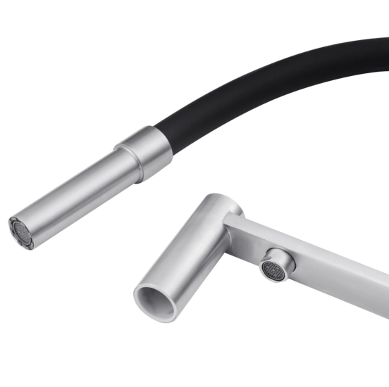 Кухонний змішувач із підключенням до фільтра Kroner KRP Edelstahl Klassisch-ESG03815BLK (CV027933)