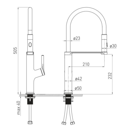 Кухонный смеситель Volle Bravo F 1550.110101 Cromo