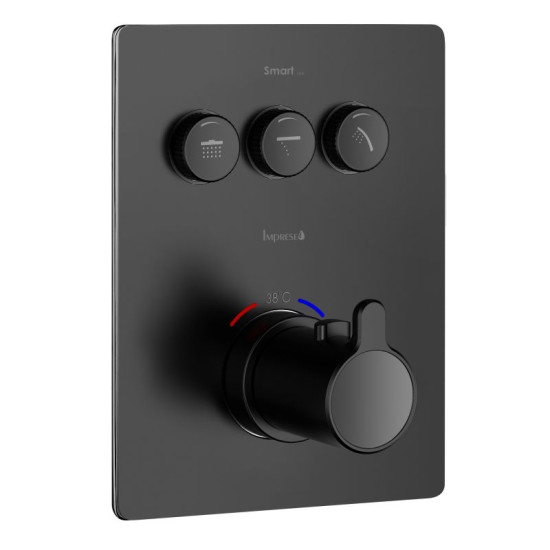 Змішувач термостатичний для ванни Imprese SMART CLICK ZMK101901236 чорний