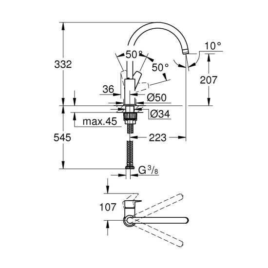 Кухонний змішувач Grohe QuickFix StartEdge 30529001