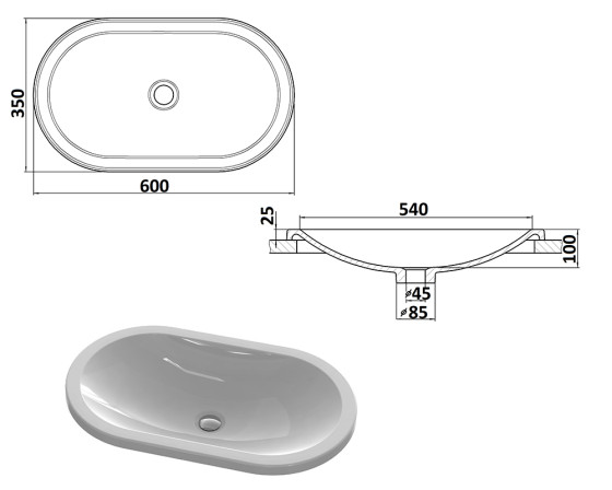 Раковина Snail Гера 155A100