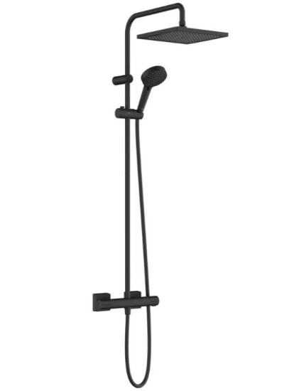 Душова система Hansgrohe Vernis Shape Showerpipe 240 1jet 26427670 чорний матовий