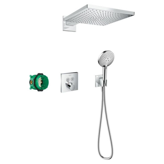 Душевая система скрытого монтажа Hansgrohe Raindance E 300 1jet ShowerSelect Square 27952000