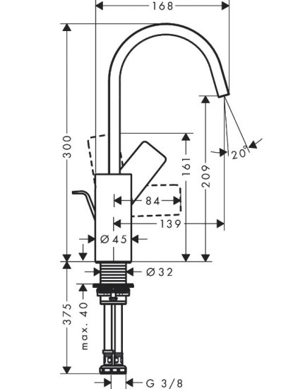 Смеситель для раковины Hansgrohe Vivenis 210 75030000