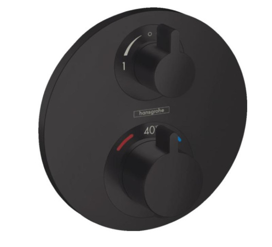 Змішувач прихованого монтажу для душу Hansgrohe Ecostat S 15758670 чорний матовий
