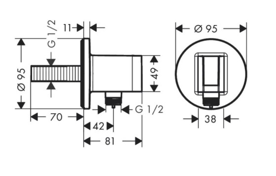 Шланговое подсоединение Hansgrohe FixFit Porter S 26888000