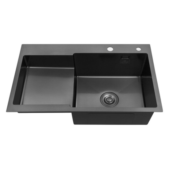 Кухонная мойка Kroner KRP PVD Schwarze - 7848RHM (3,0/1,0 мм)(CV030024)