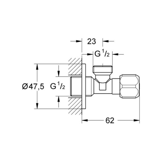 Запорный вентиль Grohe 1/2 2201600M