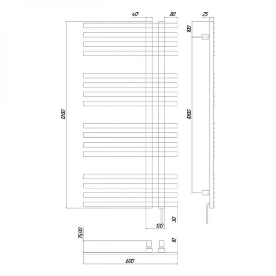 Рушникосушарка Kosser Браш 1200х600/16 EL білий