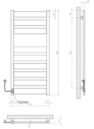 Рушникосушарка Kosser Волс 1200х500/9 ER білий