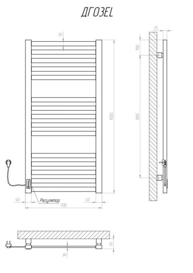 Рушникосушарка Kosser Герда 1000х500/15 EL білий