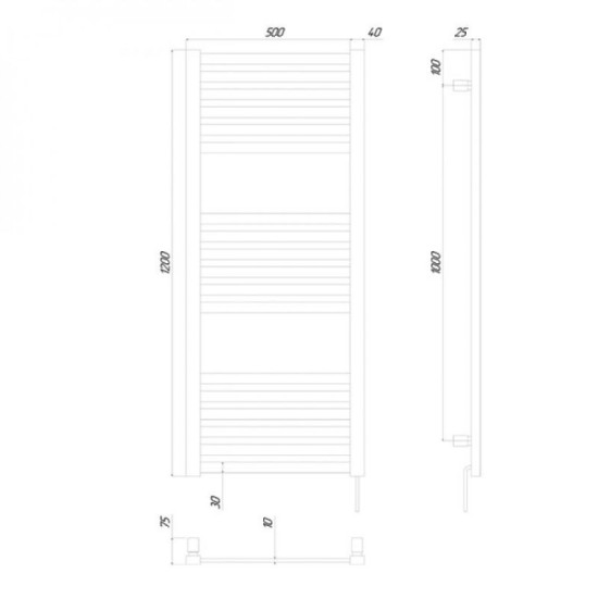 Рушникосушарка Kosser Герда 1200х500/18 EL білий