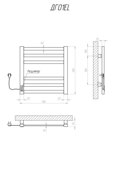 Рушникосушарка Kosser Герда 500х500/6 EL білий