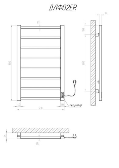 Рушникосушарка Kosser Лофт 800х500/8 ER білий