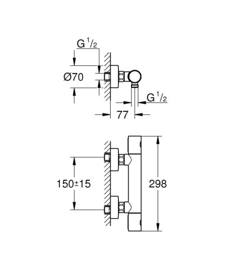 Смеситель термостатический для душа Grohe QuickFix Precision Get (34773000)