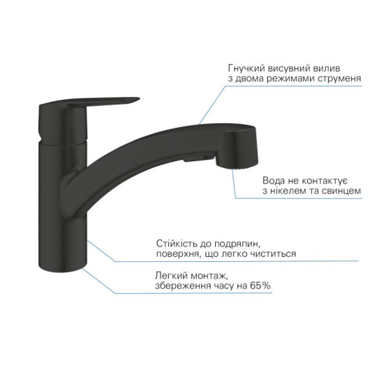 Кухонний змішувач Grohe QuickFix Start (303072431)